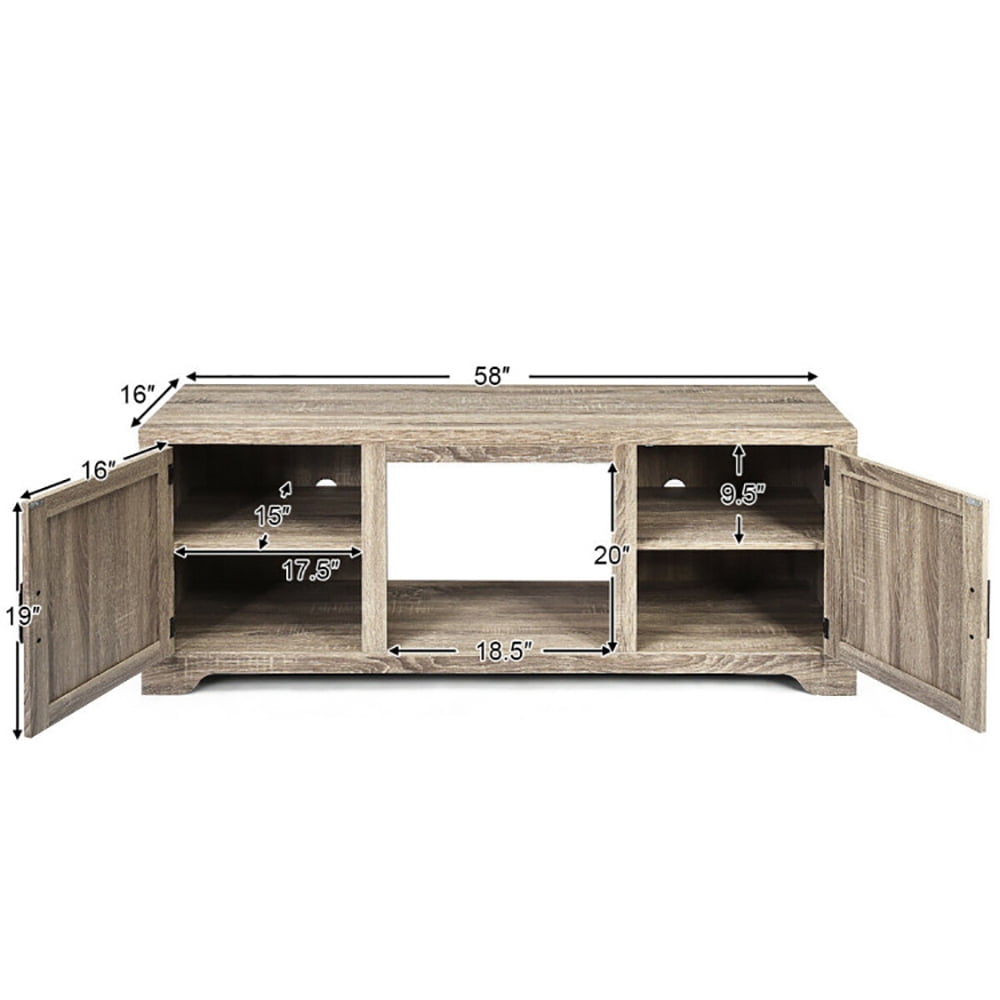Finihen TV Stand, TV Cabinet, 65 Inch Media Component TV Stand with Adjustable Shelves, Media Entertainment Center with Storage, for Living Room, Bedroom, Brown