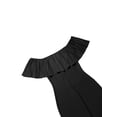 thumbnail image 4 of VISgogo, vestido de noche con hombros descubiertos para mujer, elegante vestido de baile con volantes de Color sólido para cóctel, fiesta de boda VISgogo moda, 4 of 9