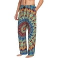 thumbnail image 3 of Kdxio Round Mandala Print Men's Sleep Pajama Pant Lounge Pants with Pockets, 3 of 8