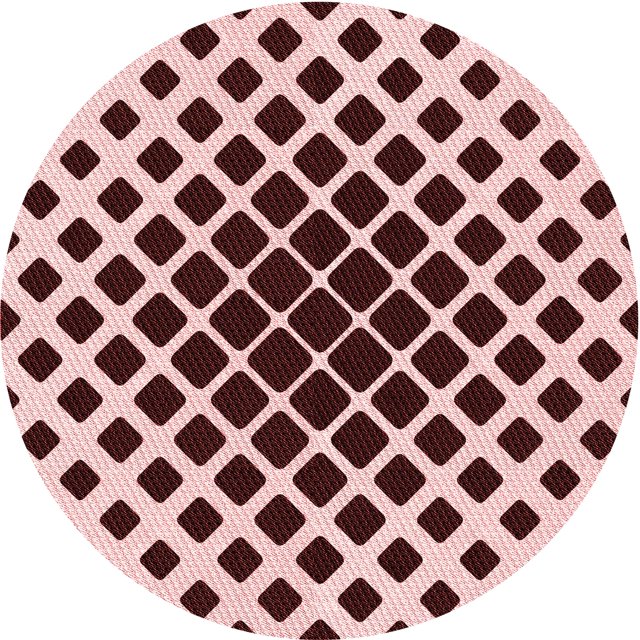 Ahgly Company Tapis Rond Lavable en Machine Intérieur Transitionnel Rose, 6 Pieds Rond