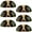 Multicolored, variant on PhooArto 6 Pcs Cup Drawer Pulls, Calf Cow with Flowers Wreath Shell Shape Handles Cabinet Knobs for Dresser Cupboard Closet Wardrobe with Screws
