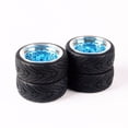 thumbnail image 5 of 4pc 1:10 12mm Hex Flat Rubber Tires&Wheels Rims 10365+21006 For HPI HSP RC On Road Racing Model Car, 5 of 6