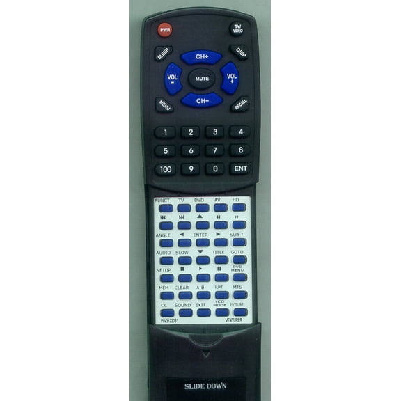 Replacement Remote for VENTURER RTPLV31220S1, PLV31220S1, PLV36190S5W