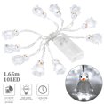 thumbnail image 1 of Cadena De Luces Con Forma De Animal De Pingüino 10-Led 1.65M Decoración De Ambiente seitruly HA025771-01, 1 of 5