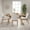 Light Beige, variant on Noble House Caruso Mid-Century Modern 5 Piece Dining Set, Light Beige and Natural Oak