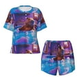 thumbnail image 4 of Lsque Capybara Bathtub Fun Women's Short-Sleeved Pajama Set - 2 Piece Soft and Lightweight Sleepwear Set-Medium, 4 of 9