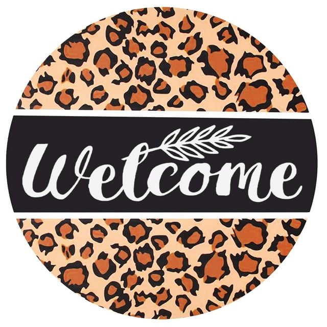 Welcome-Hanging-Leopard-Farmhouse-Decoration Welcome Sign Decorative Home Garden