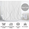 thumbnail image 5 of Ombre Grey Shower Curtain for Bathroom with Hooks Extra Long Shower Curtain Set Stripe Bath Curtains Decorative White Shower Curtains Water Repellent Washable, 72x84, 5 of 6