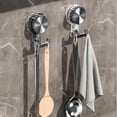 thumbnail image 4 of Grey Gray Double Hook Suction Cup Organizer For Bathroom Kitchen Durable Adhesive-Free Storage Solution #75A65, 4 of 7
