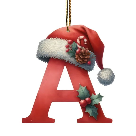 2D Baby's Christmas Ornament Gift For New Mom Newborn Personalized Baby Ornament Christmas 2024 Baby's 1st Xmas Ornament Gift 26 Letters