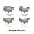 DHP Hartford Storage Reversible Sectional Futon with Chaise, Space