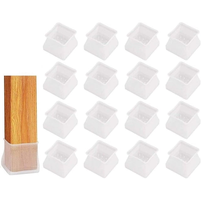 16 Piezas Fundas para Pies de Mesa y Silla Pies de Muebles Protectores de Piso Fundas de Silicona para Patas de Muebles Protectores de Patas para Sillas para Pisos de Madera Dura Muebles