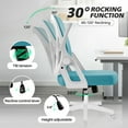 thumbnail image 6 of COOLHUT Office Chair, 300LBS Ergonomic Desk Chair with Adjustable Lumbar Support, Mesh Computer Chair, Executive Chairs for Home Office Comfortable Lumbar Support 8-Year Warranty, Blue, 6 of 12