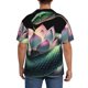 thumbnail image 3 of Fotbe Snake Holding A Lotus Camisa Estampada de Manga Corta para Hombre, Casual de Verano, Estilo Playero, Sin Arrugas-4X-Large, 3 of 5