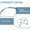 thumbnail image 3 of Uxcell 2 Pcs Trailer Coupler Pins, 5/16" x 2.8" Half Round Safety Wire Lock Hitch Pin, 3 of 7