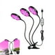 thumbnail image 1 of Lámpara LED de espectro completo de 3 cabezales para cultivo de plantas, ideal para el crecimiento de semillas y flores en interiores (45 W (tres cabezales) - disco), 1 of 5