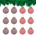 thumbnail image 4 of 12 piezas/juego de bolas de terciopelo para adornos navideños, bolas flocadas, adornos para árboles, adornos navideños, decoración de Año Nuevo para el hogar, hotel, centro comercial, 4 of 5
