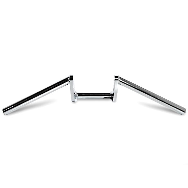 Krator Motorcycle Handlebar 1 Black Steel Z-Bar Style Bobber Cruiser Cafe Racer Bike