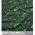 thumbnail image 1 of Soimoi Green Heavy Canvas Fabric Palm Leaves Print Fabric by the Yard 58 Inch Wide, 1 of 3