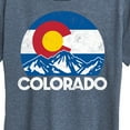 thumbnail image 3 of Instant Message - Retro Colorado Flag Mountains - Vacation Destination - Women's Short Sleeve Graphic T-Shirt, 3 of 6