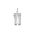 thumbnail image 2 of 14k White Gold WG Small Satin Number 11 Charm Pendant, 2 of 3