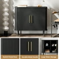 thumbnail image 4 of StorageWorks Set of 2 Tambour Door Accent Cabinet, Black, 4 of 11