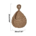 thumbnail image 2 of Hand-Woven Hemp Rope Wall Hanging Storage Basket for Fruits Vegetables Kitchen Organization Teardrop Mesh Pocket, 2 of 3