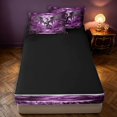 thumbnail image 4 of Manfei Retro Dragon Animals Zipper Queen Comforter Set with Fitted Sheet and 2 Pillowcases,Vintage Trees Zipper Bedding Set,Pink Gray,Black Reversible,4pcs, 4 of 8