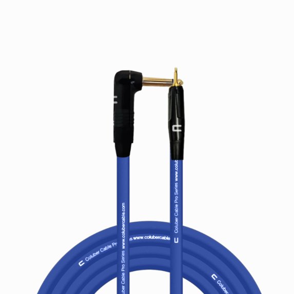 Coluber Cable Right Angle 1/4" TS to 3.5 TS Male - Pro Audio Interface Cable