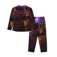 thumbnail image 2 of Lsque Five Nights At Freddy'S Pattern Long Sleeve Pajama Set for Women - Soft 2-Piece Sleepwear and Loungewear Set with Pockets, Comfy Nightwear, 2 of 8