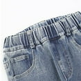 thumbnail image 5 of ZACPNCV Girls Vintage Jeans Wide Leg Baggy Denim Pants Cute Bow High Elastic Waist Trousers Summer Casual Kids Streetwear Blue 7-8 Years, 5 of 8
