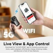 SJCAM C110 4K Ultra HD Action Camera, EIS Stabilization, Waterproof 30M, 125° Wide Angle, Body Camera with Helmet/Chest Mount, Built-in WiFi & Microphone, 15MP Photo, Vlogging Camera(Entry-Level)