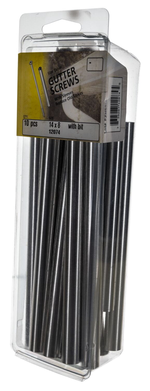Midwest Fastener #14 x 8" Brown Steel Star Drive Pan Head Gutter Screws (10 pcs.)