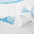 thumbnail image 5 of meiyoeat Bow Letter D Twin Quilt Set for Girls, Gingham Ribbon Twin Coverlet Set for Bedroom, Blue, 2pcs, 5 of 7