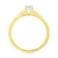thumbnail image 3 of DGOLD 10kt Yellow Gold Round White Diamond Flattering Solitaire Ring for Women (1/5 cttw), 3 of 4