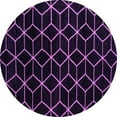 thumbnail image 1 of Ahgly Company Indoor Round Abstract Purple Modern Area Rugs, 5' Round, 1 of 4