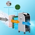 thumbnail image 4 of COSTWAY Enfriador de aire evaporativo, ventilador de refrigeración 3 en 1 con 2 cajas de cristal de hielo, 3 modos, 3 velocidades y tanque de agua de 4 litros, silencioso sin cuchillas, portátil para, 4 of 5