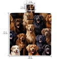 thumbnail image 2 of Dog Paw Print Canvas Beach Blanket Picnic Mat - Waterproof and Sandproof Outdoor Camping Mat with Carry Bag - Large Size for Beach, Picnics, and Travel - Durable and Easy to Clean - 200x150cm, 2 of 6