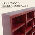 thumbnail image 3 of Pemberly Row 15 Shelf Triple Wide Wood Bookcase 72"Wx72"H in Cherry, 3 of 7