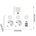 thumbnail image 2 of AFACUHX Universal Travel Power Plug Adapter with Multiple International Sockets for Worldwide Use White, 2 of 6