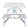 thumbnail image 2 of Hassch One Piece Folding Table and Chair Aluminum Alloy, Silver, 2 of 10