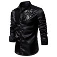 thumbnail image 2 of Chemises Homme à Sequins Ajustées à Boutons Manches Longues, 2 of 4