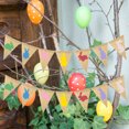 thumbnail image 3 of 2 Sets Rabbit Pennant Easter Banner Colorful Bunny Garland Rabbit Bunting Linen Flag Party Supplies for Easter Party Decorations, 3 of 7