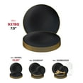 thumbnail image 3 of Smarty 7.5" Black Gold Rim Organic Disposable Plastic Salad Plates 120ct, 3 of 7