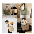 thumbnail image 3 of Bolso Tote Mujer Xtellar beige Playa Paja Caqui Estilo Verano Gran Capacidad, 3 of 3