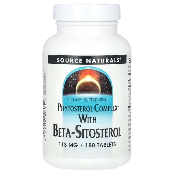 Source Naturals Phytosterol Complex with Beta-Sitosterol, Supports Healthy Cholesterol Levels*, 113 mg - 180 Tablets