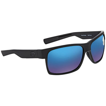 Costa Del Mar Half Moon Blue Mirror 580P Polarized Rectangular Men's Sunglasses HFM 155 OBMP