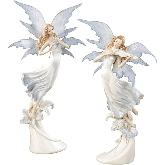 Fairy Orchestra Figurine Set Blue Set of Two