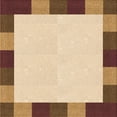 thumbnail image 1 of Ahgly Company Machine Washable Indoor Square Transitional Deep Peach Orange Area Rugs, 4' Square, 1 of 7