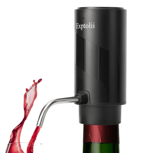 Aireador de vino eléctrico Exptolii recargable con cable tipo C